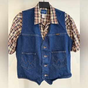 Wrangler Blue Denim with Orange Stitching